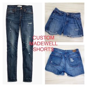 MADEWELL HiRise Skinny Custom Distressed Short